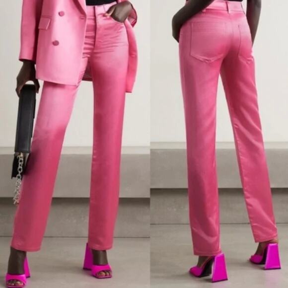 A.L.C Hartford Tailored Satin Pants Chateau Rose Pink Sz 2 {3W35}